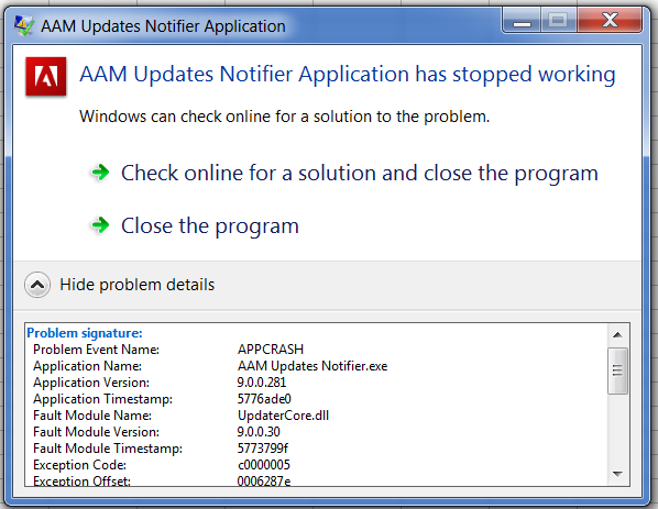 AAM updates error.PNG